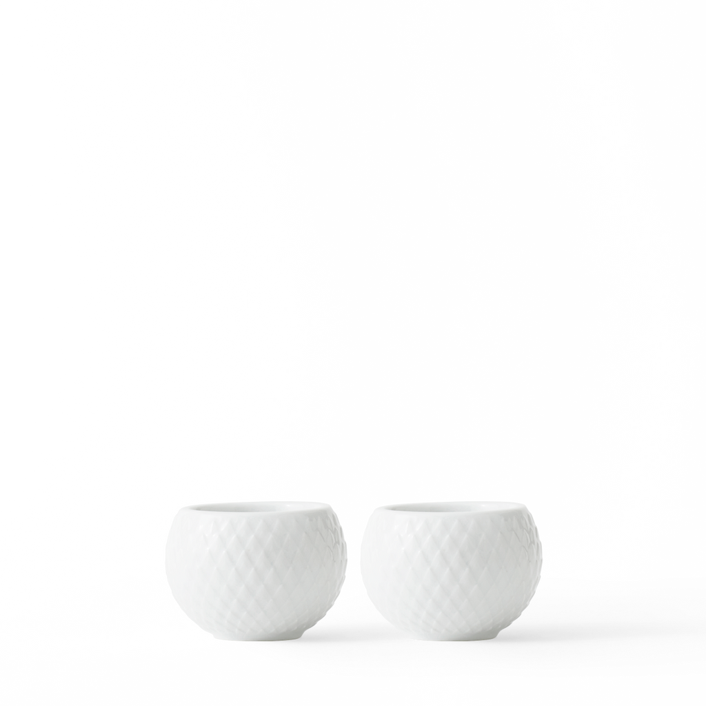 Rhombe Tealight Holder 06,5cm white porcelain (2 pcs)