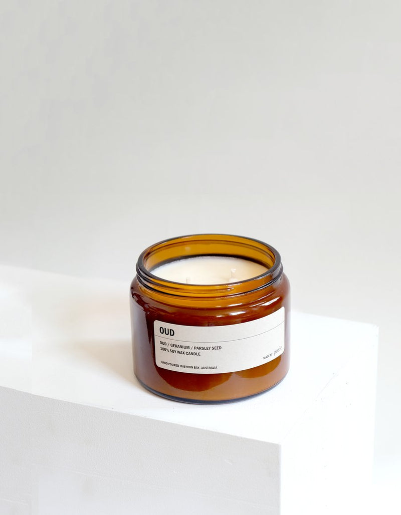 AmberJarSoyCandle - OUD
