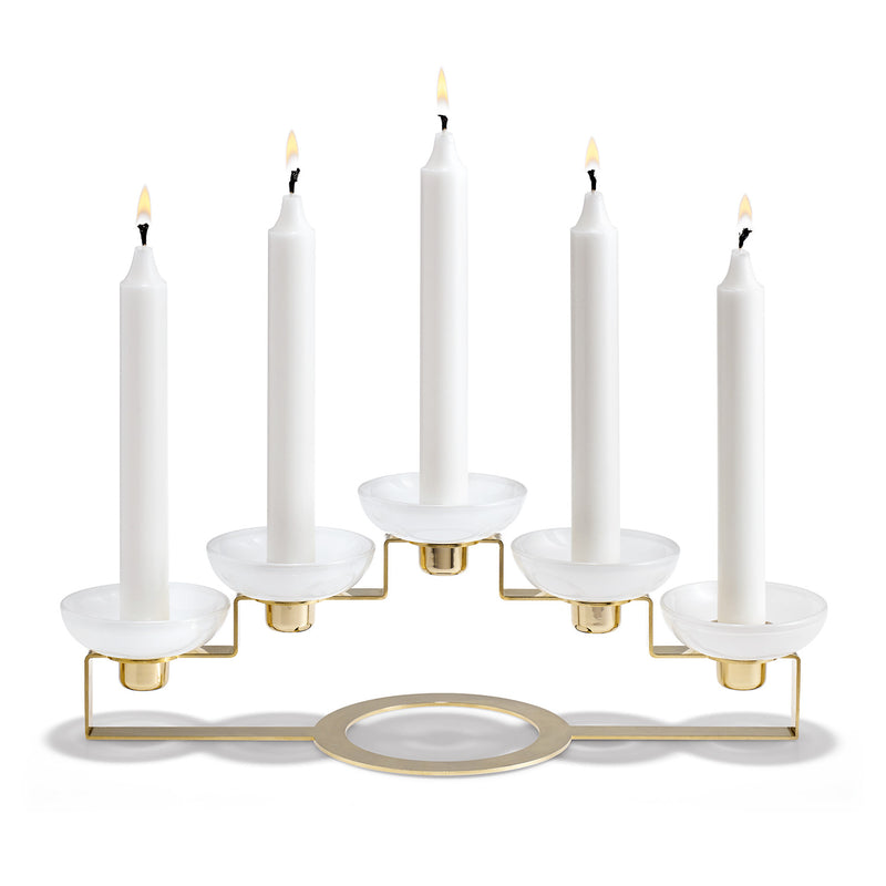 Lumi Candle Holder 5-Armed H11 cm Brass - China