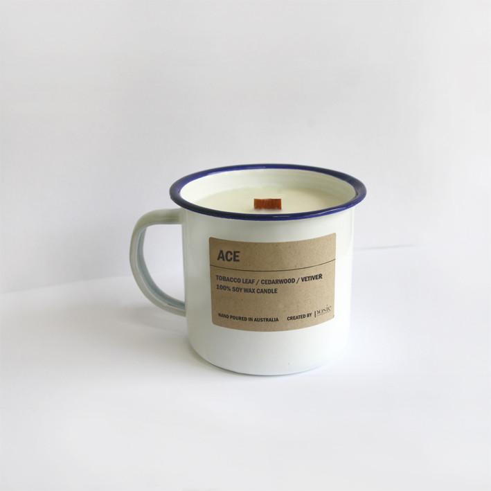 Enamel Mug Soy Candle YEN